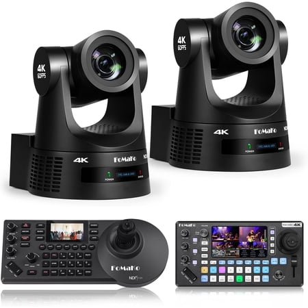 FoMaKo 4K 60fps NDI PTZ Camera Supports NDI HX3 4K 60fps Output 20x Optical Zoom for Medical Training Live Streaming Including Live Surgery Medical Seminars(K600NX2+KC800+KC608 Pro)