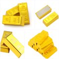 thumbnail image 4 of BESTONZON 5pcs Plastic Gold Bar Simulation Props Party Activity Props (6x2.8x1.7cm), 4 of 6