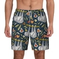 thumbnail image 3 of Uemuo Cute Sloth Pattern Mens Swim Trunks Quick Dry Board Shorts with Mesh Lining, Stretch Beach Shorts Quick Dry No-Chafing Board Shorts-X-Large, 3 of 9