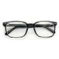 thumbnail image 2 of Premium Acetate Square Reading Glasses - Stripe Clear Lens Readers - Unisex Optical Frame Eyeglasses Frame, 2 of 4