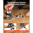 thumbnail image 4 of KFFKFF Wood Router, 1 HP 710W, Variable Speed Palm Router Tool with Soft Start, Compact Wood Edge Trimmer with Fixed Base & 1/4-Inch Collet, Dust Hood, 4 of 9
