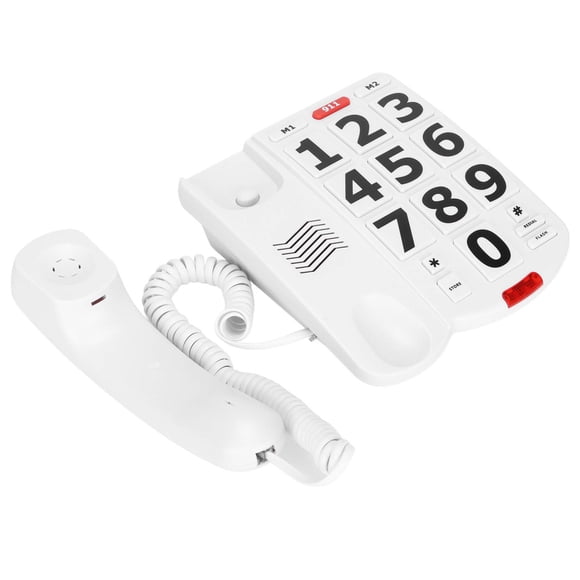 Teléfono Fijo Con Botones Grandes, Botones Fáciles De Leer, Tonos De Llamada Súper Fuertes, Teléfono Con Cable Estándar Doméstico Diseñado Profesionalmente Para Personas