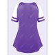 thumbnail image 2 of Camiseta Talla Extra Patrón Corazón Manga Raglán Rosegal Camisetas tallas grandes, 2 of 5