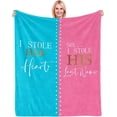 thumbnail image 1 of LHSHID Bride Groom Gifts Wedding Engagement Gifts for Couples Newlywed Gifts for Couples Best Bride and Groom Blanket Present Anniversary Bridal Shower Gift Ideas for Her Him 50x60in, 1 of 6