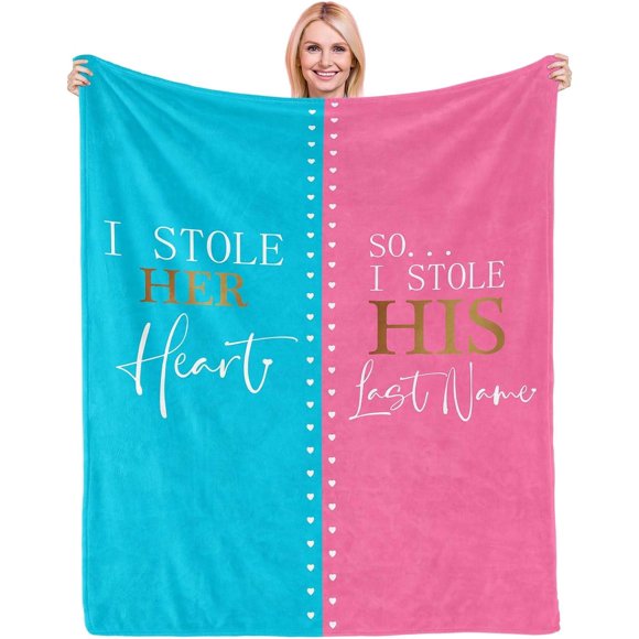 LHSHID Wedding Engagement Gifts for Couples Blanket Flannel Soft and Comfortable Anti static Bed Sofa Blanket 50x60in