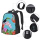 thumbnail image 2 of Balery Tropical Jungle Flamingo Mochila para hombre y mujer - Tela Oxford 600D resistente - Gran capacidad, resistente al agua, ideal para la escuela, viajes y senderismo, 2 of 6