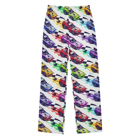 joogoo Cartoon Race Cars Pajama Pants Pj Bottoms Sleepwear Lounge L