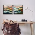 thumbnail image 3 of Stupell Industries Earth Tone Fluid Waves Abstract Painting Gray Floater Framed Canvas Art Print Wall Art, 18 x 18, Set of 2, 3 of 10