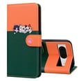 thumbnail image 6 of For Google Pixel 8A Cute Animal Pattern Wallet Case,Color Matching Premium PU Leather Shockproof Magnetic Flip Kickstand Credit Card Slots Slim Phone Case with Wrist Strap, Darkgreen, 6 of 8