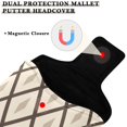 thumbnail image 3 of Haosy Moon Light Block Golf Mallet Putter Cover Strong Magnetic Leather Golf Club Headcover Closure, 3 of 7