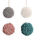 thumbnail image 1 of Juego de 4 toallas de mano de chenilla: toallas ultraabsorbentes de secado rápido para cocina y baño, toallas suaves de 6,8 pulgadas en marfil, gris, azul neblina y rosa, 1 of 5