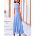 thumbnail image 3 of Two Piece Skirt Set for Women 2026 Summer Spring Dressy Casual Knit Travel Vacation Matching Lounge Outfits, 3 of 5