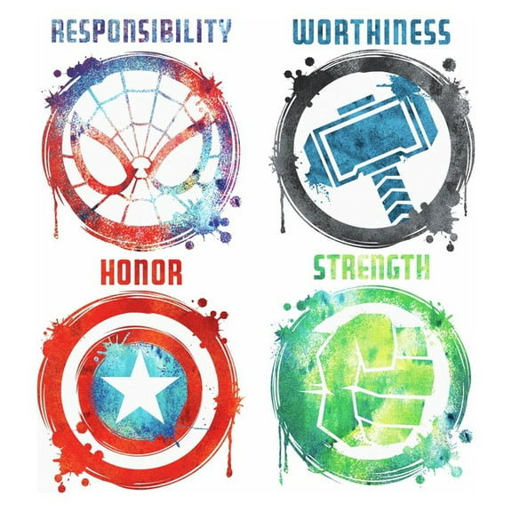 The Avengers Wall Sticker For Bedroom Living Room Nursery Party Decorations Anime Cartoon Background Self-Adhesive Wall Decor Baby Boy Girl Kids Room Wall Mural Decor Poster Gift