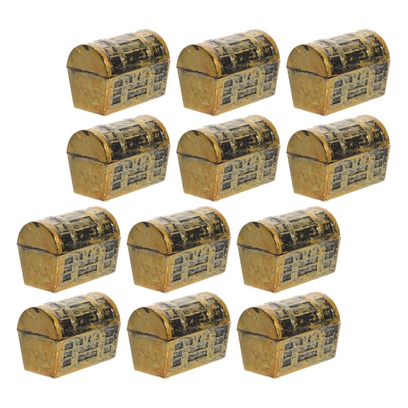Tineasur Plastic Treasure Chest Decor, 12-Piece Mini Model Set for Desktop Aquarium, Fish , Home Display