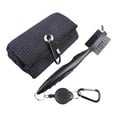 thumbnail image 4 of Golf Club Brush Toalla de golf Accesorios de limpieza para hombres Mujeres con clip, Toalla de microfibra de gimnasio de limpieza de clubes Toalla de Toalla negra, 4 of 8