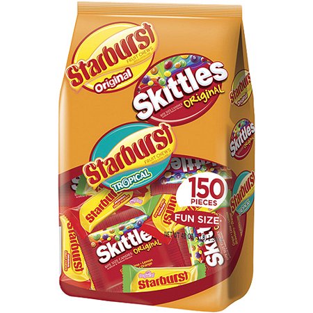 Wrigley Skittles & Starburst Halloween Candy Variety Pack, 48 oz, 150ct