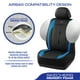 thumbnail image 5 of Fundas de Asiento para Coche Skechers de Lujo en Cuero Sintético Impermeable Azul, 5 of 8