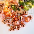 thumbnail image 4 of Paquete de 30 bolas de árbol de Navidad, colgantes navideños, 1.2 / 1.6 / 2.3 pulgadas, manualidades, chimenea de plástico, bricolaje, ventana, puerta, suministros, oro rosa Yuarrent HA009414-02B, 4 of 6