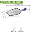 thumbnail image 4 of Espejos retrovisores universales ajustables para motocicleta Unique Bargains, espejo lateral retrovisor de aluminio y plástico, 1 juego negro azul M8/M10 forma poligonal, 4 of 7