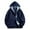 Navy, variant on TBWNWG Men's Sweatshirts and Hoodies,Men's Casual Hooded Plaid Color Matching Hoodie,Sizes L