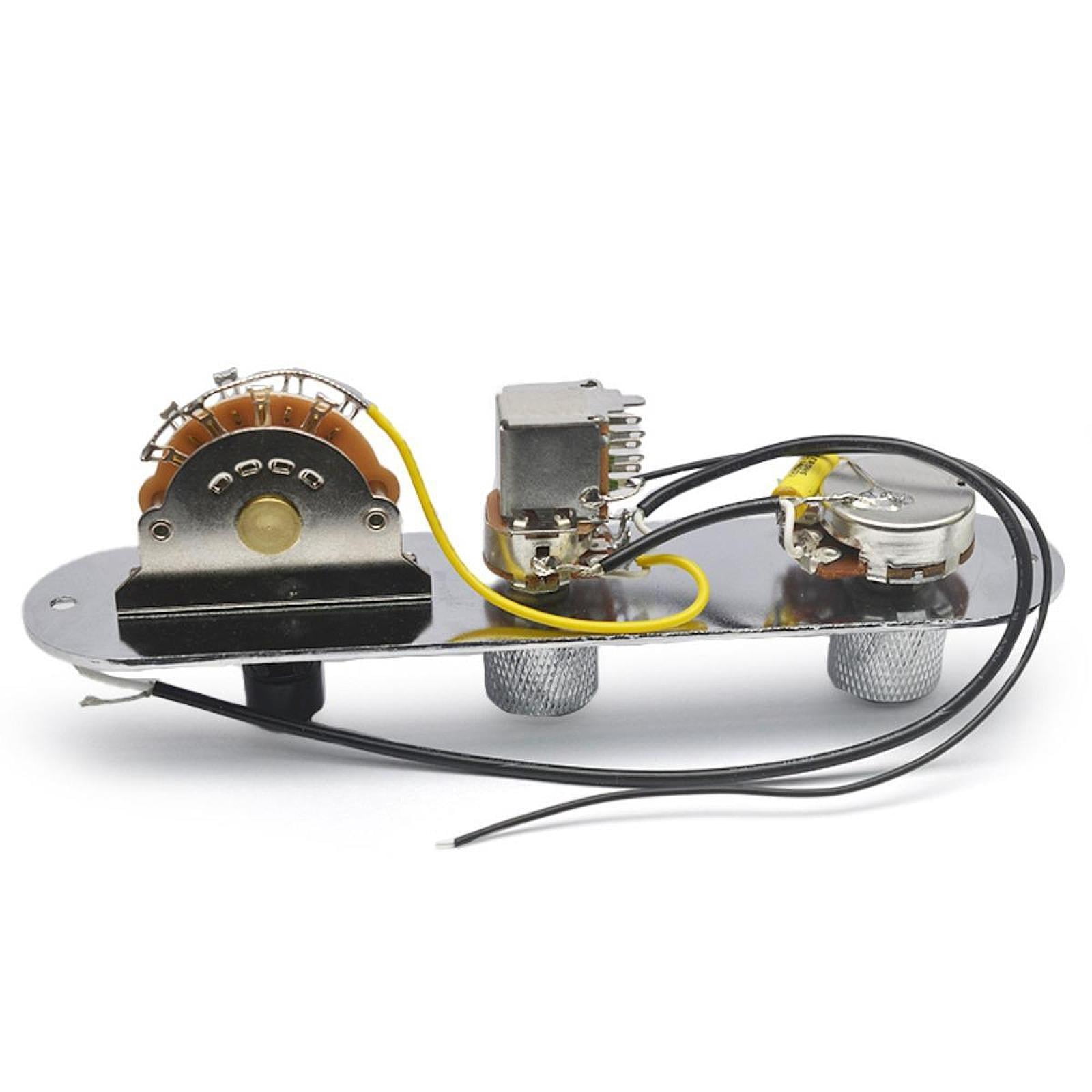 QccHieUs Electric Guitar Control Plate Loaded Replacement Volume Tone Control System 250K