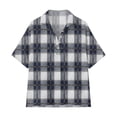 thumbnail image 5 of Zulora Women's Short Sleeve Plaid Shirt Casual Flannel Button Down Tops, 5 of 8