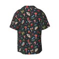 thumbnail image 2 of Disketp Men's Hawaiian Forest Flora and Insects Print Shirts Button Down Holiday Beach Shirts-3X-Large, 2 of 7