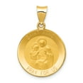 thumbnail image 1 of 14K Yellow Gold Polished and Satin St. Anne Medal Pendant, 1 of 2