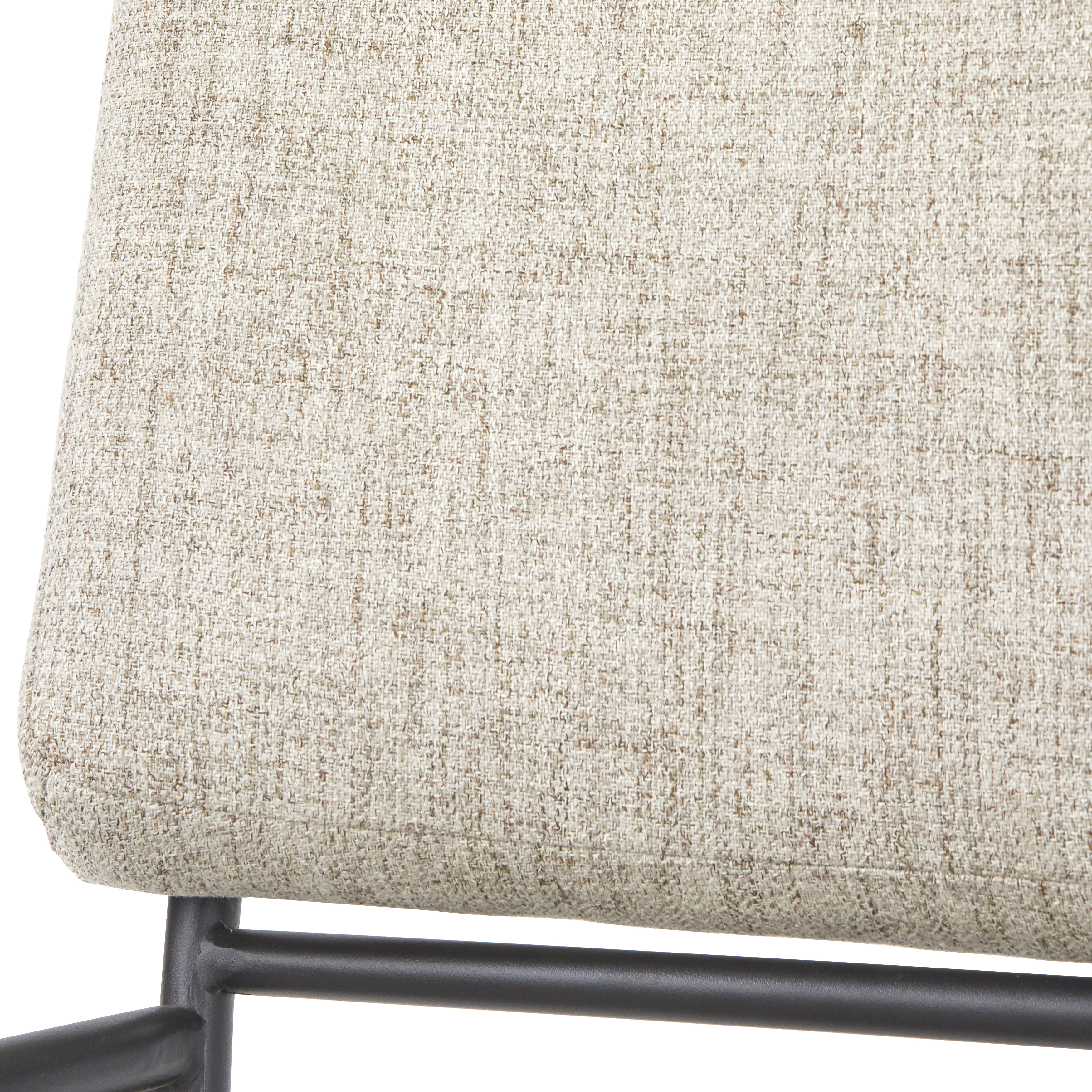 TMS Indra Indoor Dining Chair, Set of 2, Black/Cream