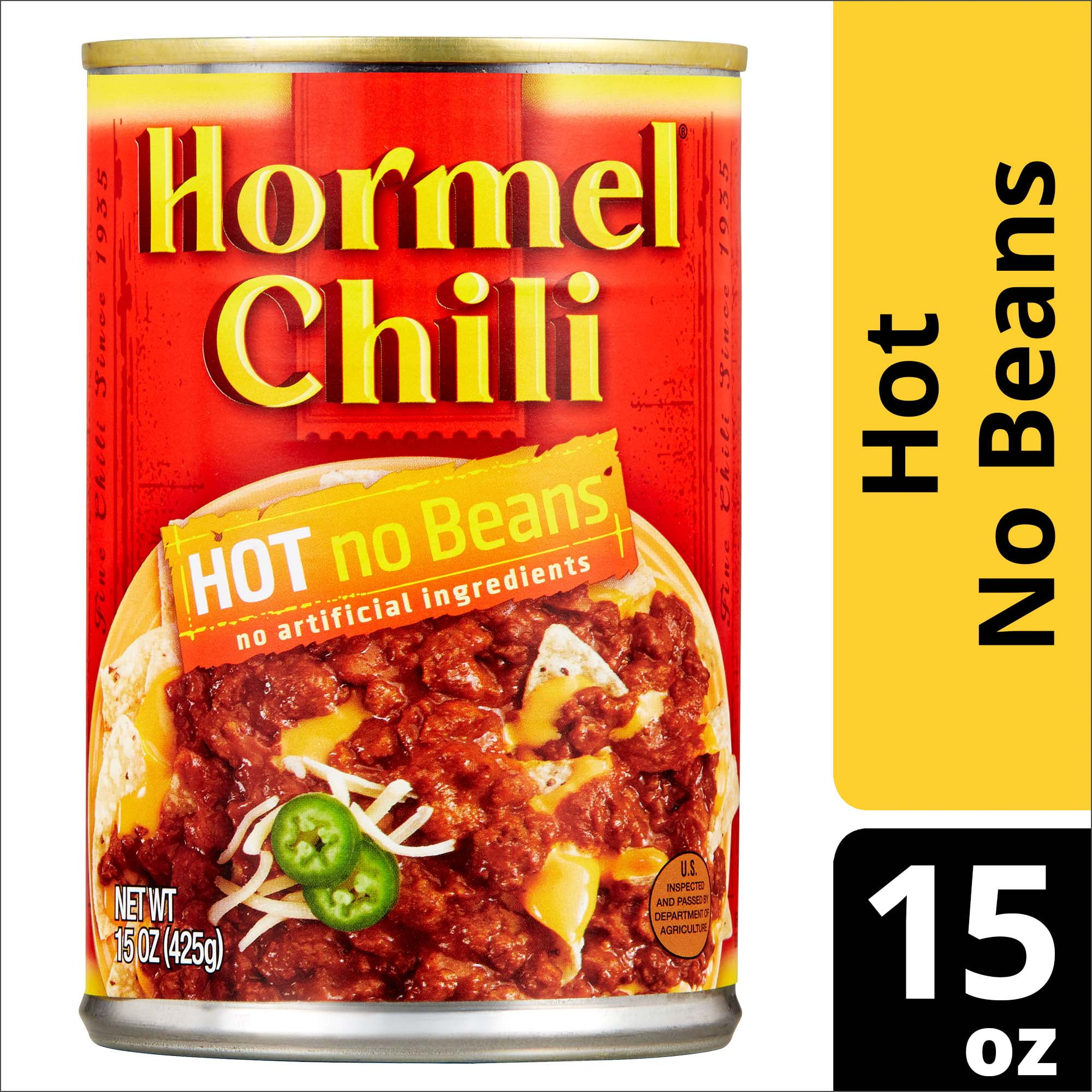 HORMEL Chili Hot No Beans, No Artificial Ingredients, 15 oz