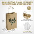 thumbnail image 3 of Bolsas de regalo DjinnGlory Thank You, paquete de 50 con asas, 23 x 14 x 8 cm, 3 of 9