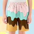 thumbnail image 2 of Gyexs Shorts for Boys Summer Cool Cute Preppy Shorts Boys Drippy Shorts Casual Elastic Waist Shorts with Pockets 2-14Y (Hot Pink, 11-12 Years), 2 of 4