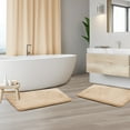 thumbnail image 6 of Nestl Set of 2 Absorbent Memory Foam Bath Mat Set Bathroom Rugs, Cream, Small 17"x24", 6 of 8