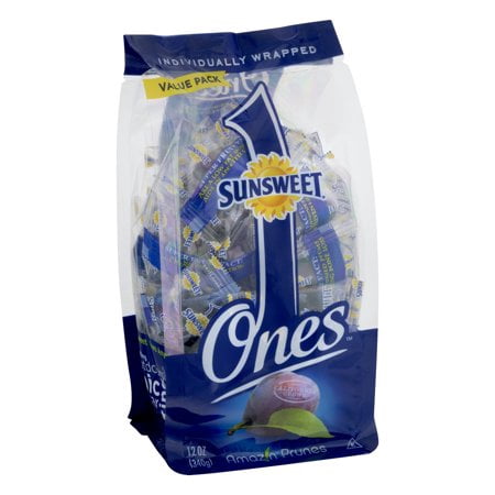 (2 Pack) Sunsweet Ones Dried Prunes Value Pack, 12 Oz, Individually