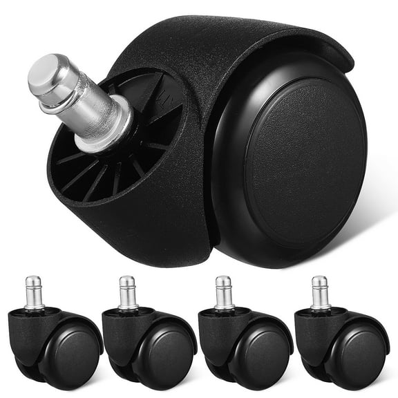 WEAVILUX Office Chair Caster Wheel Replacement Black 5Pcs