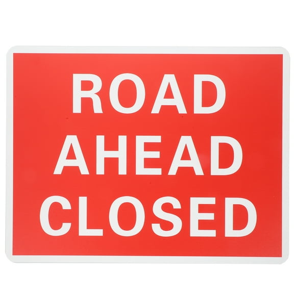 Road Closed Sign Weatherproof Traffic Warming Sign Driveway No Road Safety Sign