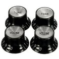 thumbnail image 2 of 8 Pcs Guitar Knobs: 2 Volumes and 2 Tones Silver Top Hat & 4 Pcs Control Speed Knobs, 2 of 7