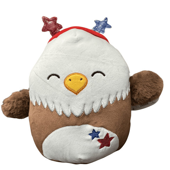 Squishmallows 8-Inch Edward the Eagle 4th of July Plush Toy