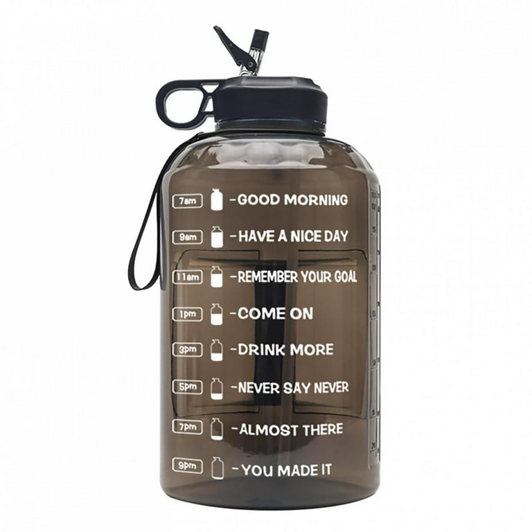 3.78L/ 1 Gallon Sports Leakproof Motivational Time Marker Water Bottle BPA  Free