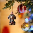 thumbnail image 4 of (A-3) coche perro salchicha navideño plano para interior coche, 4 of 5