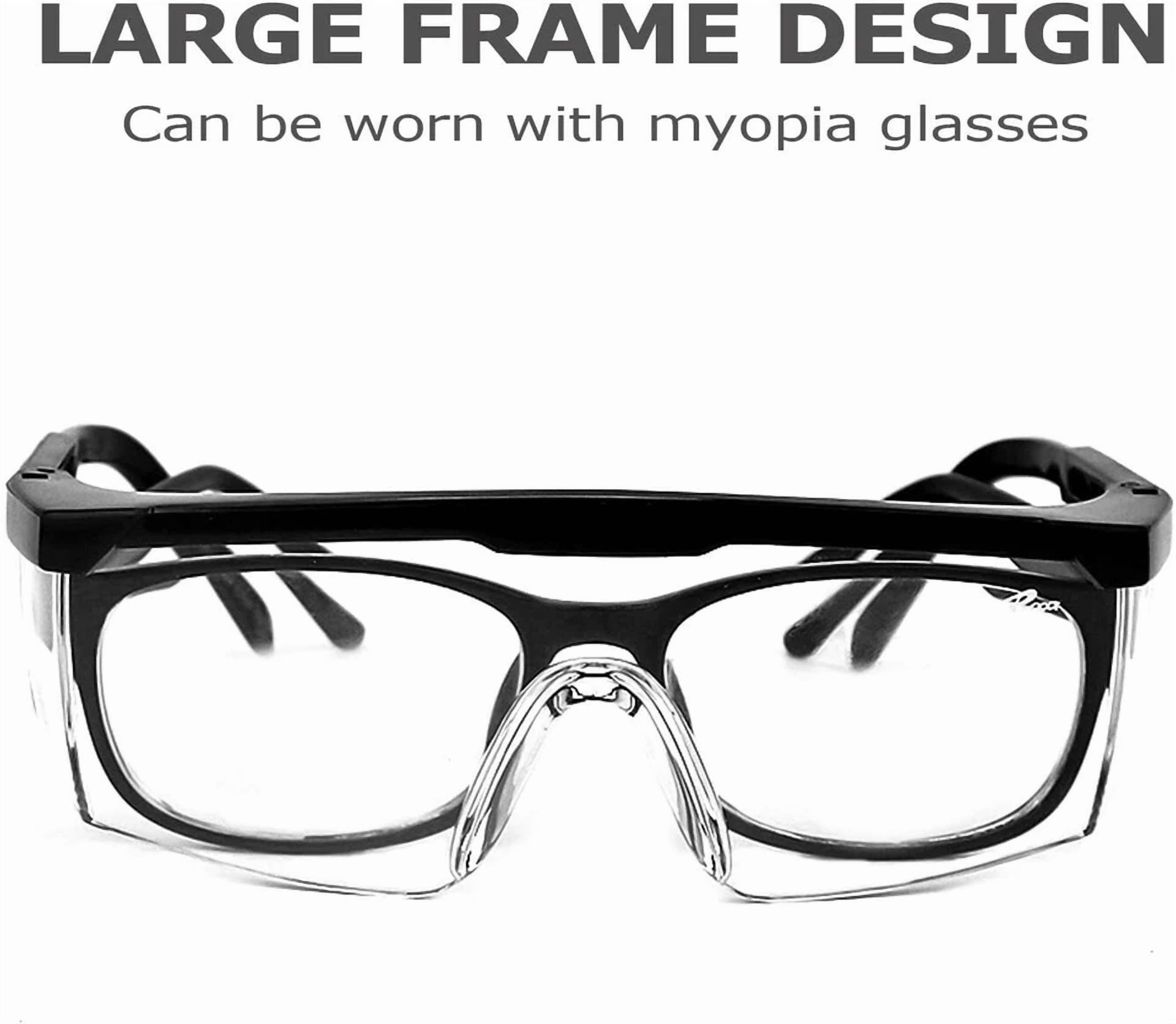 CIRCLE- 3 Pcs Clear Safety Goggles Glasses Anti Fog Lens Work Lab Protective Chemical