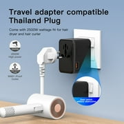 European Travel Plug Adapter USB C, OGEDNAC US to Europe Plug Adapter with 1 Outlets 4 USB Charger, Type C Power Adaptor to Italy Spain France Portugal Iceland Germany, Black