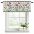 thumbnail image 2 of Spring Flowers Valances for Windows, Decorative Rod Pocket Window Valance Curtains, Retro Boho Botanical Florals Butterfly Short Curtain Drapes for Kitchen/Living Room, 2 Panels, 42" W x 12" L, 2 of 8