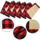 thumbnail image 5 of Paquete de 6 manteles individuales de vacaciones de Navidad, manteles individuales a cuadros de búfalo, manteles individuales reversibles rojos y negros, 11 Feliz Sencillez, 5 of 5