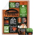 thumbnail image 4 of LHSHID American Football Plush Fleece Bed Blanket Lightweight Comfy Reversible Flannel Blanket Ultra Soft Warm Blanket Throw American Football Lover Gift 40x50in, 4 of 6