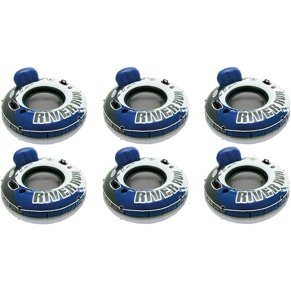 6 PackRiver Run Inflatable Floating Tube Water Raft for Lake River Pool