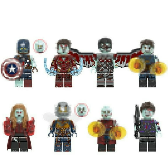 8 Pcs Horror Action Figures Halloween Minifigures Building Blocks Toys Collectible for Halloween Toys