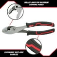 thumbnail image 5 of Hyper Tough 8-inch Slip Joint Pliers with Ergonomic Comfort Grips, Black, 5174V, 5 of 11
