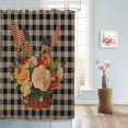 thumbnail image 5 of 4th of July Shower Curtain Plants Flowers Basket Patriotic Shower Curtains for Bathroom Decor Independence Day USA Flag Buffalo Check Vintage Bath Curtains Sets Waterproof Small Stall 36" x 72", 5 of 6
