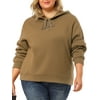 Agnes Orinda Juniors Plus Size Hoodies Long Sleeve Gathered Cuff Tie Front Casual Sweatshirts